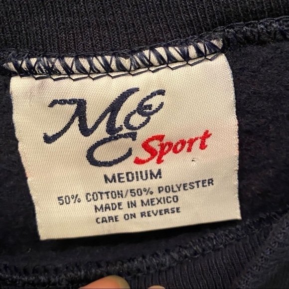 Vintage MC SPORT ‘This Is What A GREAT GOLFER Looks Like’ Navy Sweatshirt-Medium - Picture 5 of 6
